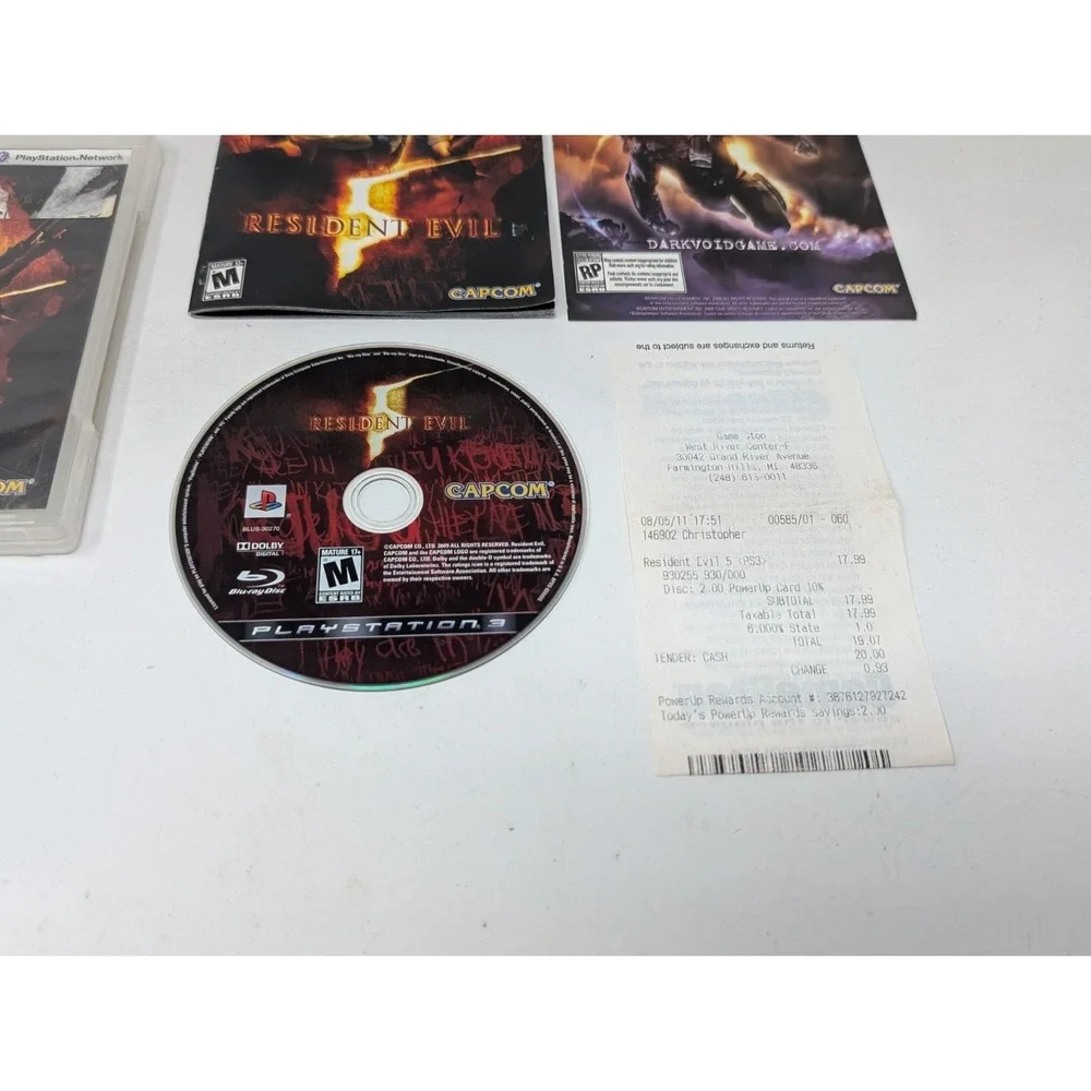 Resident Evil‎ 5 (Sony PlayStation 3, PS3) CIb Complete with Manual